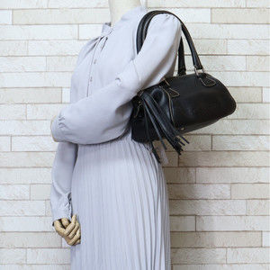 Chanel Fringe Calf Black Tassel